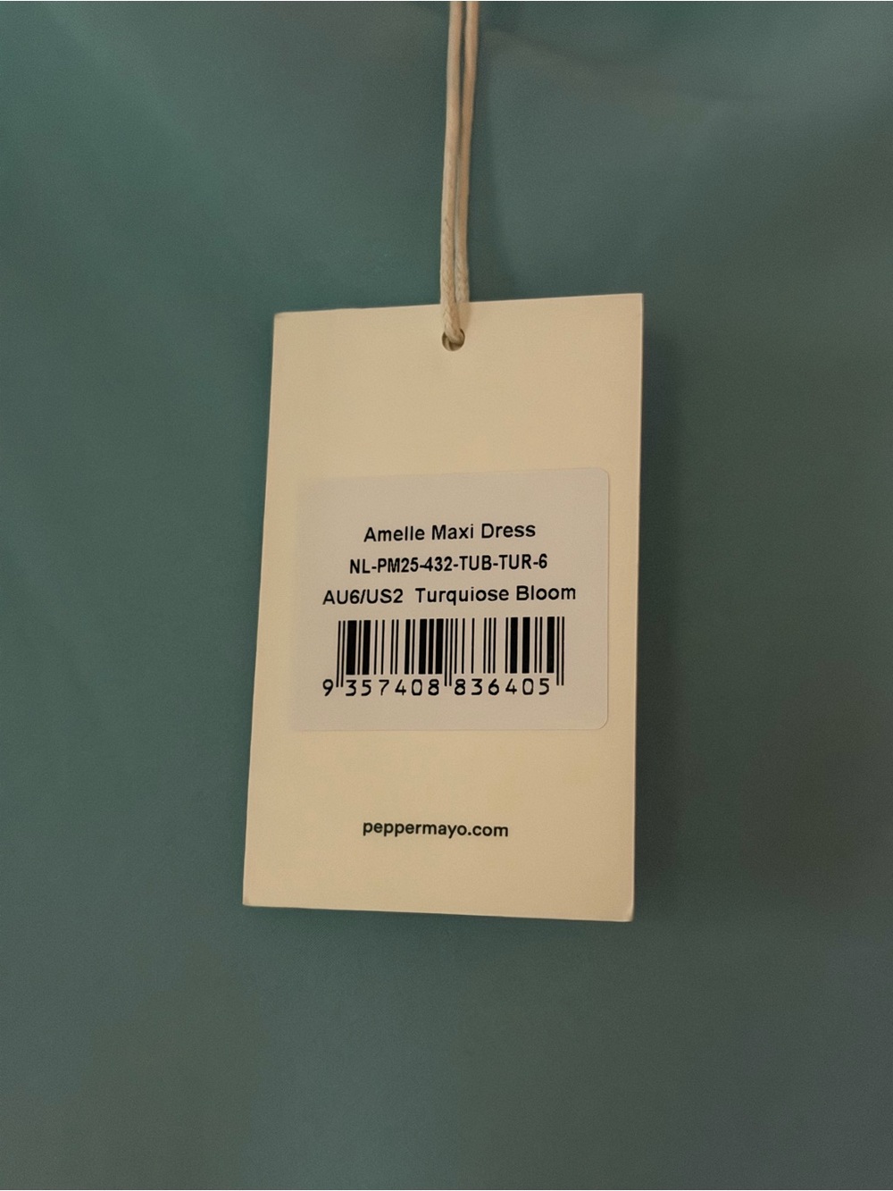 Peppermayo Strapless Amelle Maxi Dress - Turquoise Bloom - Picture 10 of 10